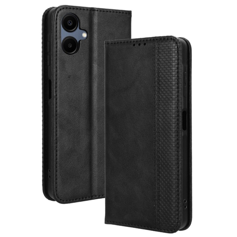 For Samsung Galaxy A06 4G / A06 5G Case Wallet Stand Retro Phone Cover - Black