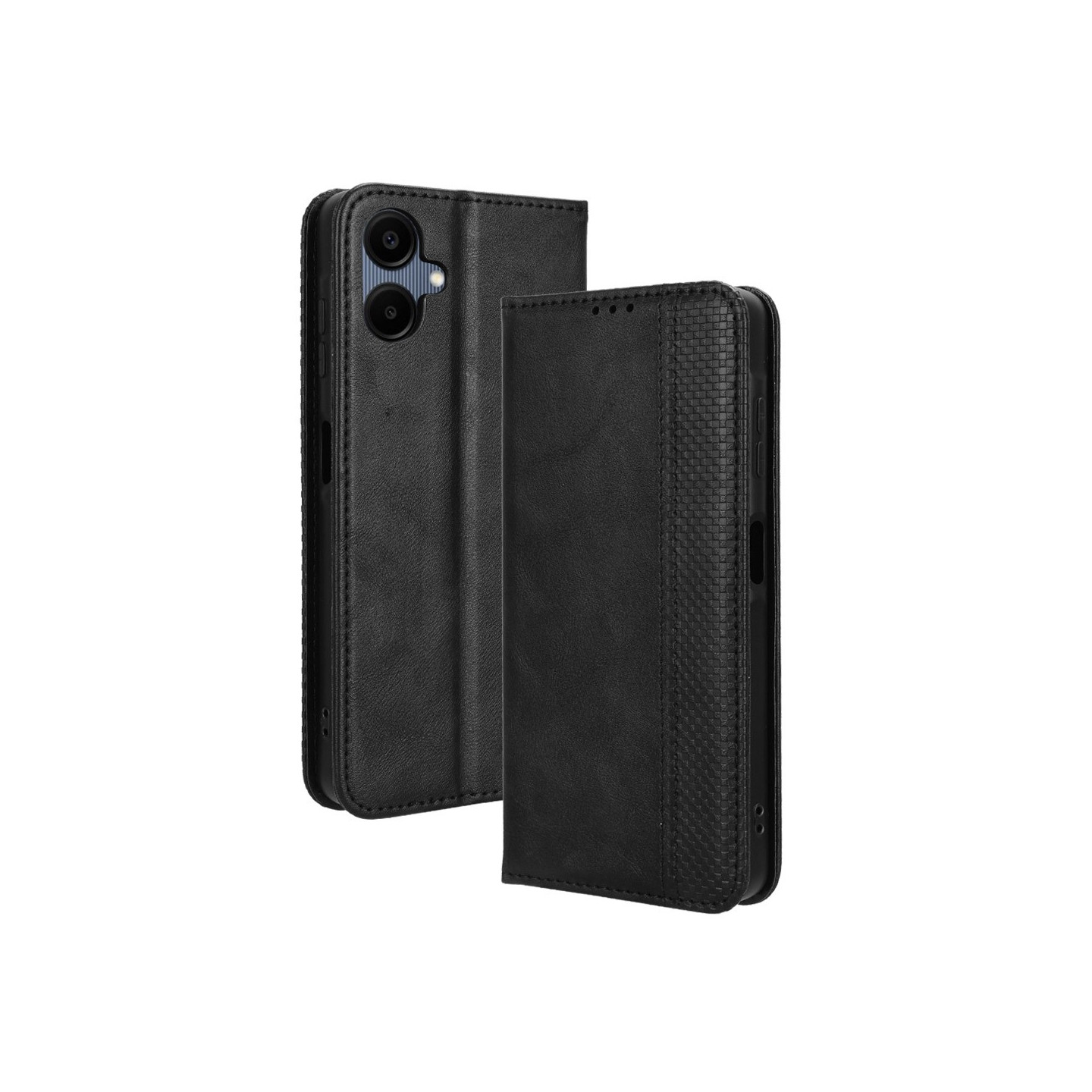 Vintage Plånboksfodral Till Samsung Galaxy A06 4G / A06 5G - Svart