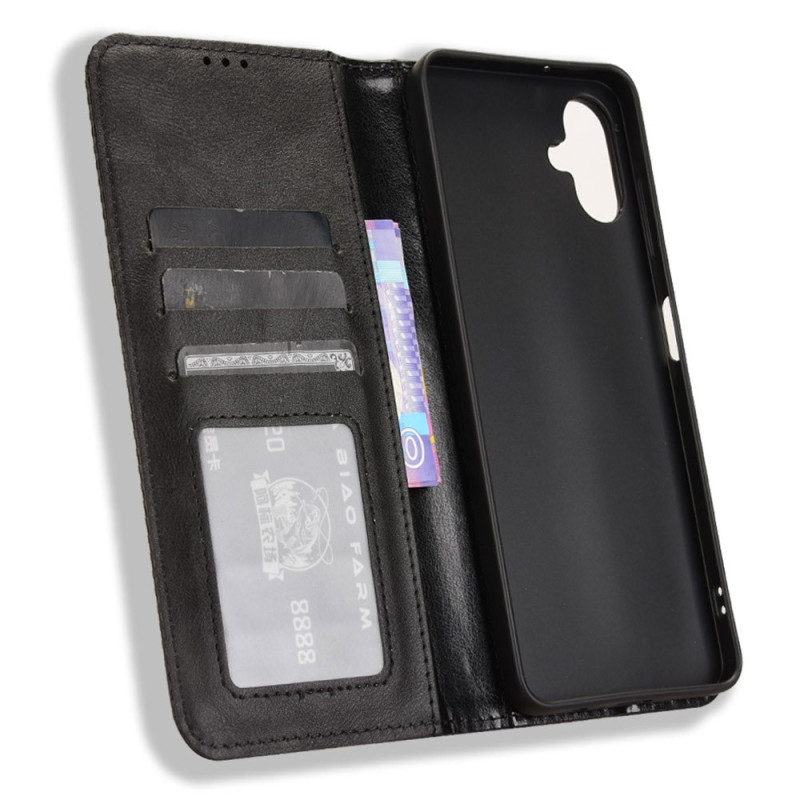 Vintage Lommebok-deksel til Samsung Galaxy A06 4G / A06 5G - Svart