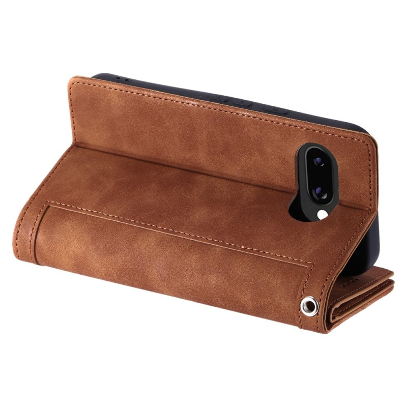 Til Google Pixel 9A Etui med Lynlåslomme og 9 Kortlommer