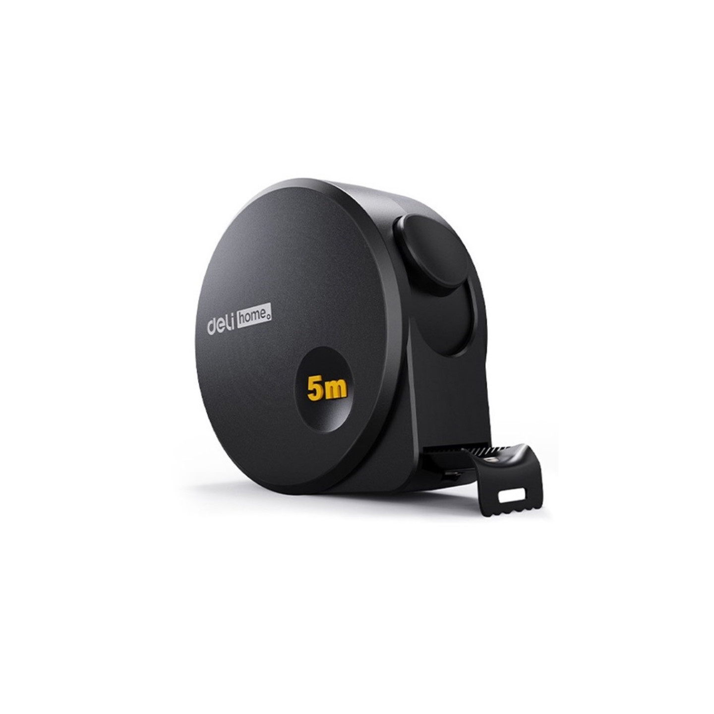 DELI självlåsande måttband hög precision stållinjal - svart / 5m