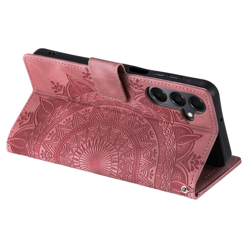 Samsung Galaxy A26 -lompakkokotelon kuoren kuoren Mandala-kukkakuvio