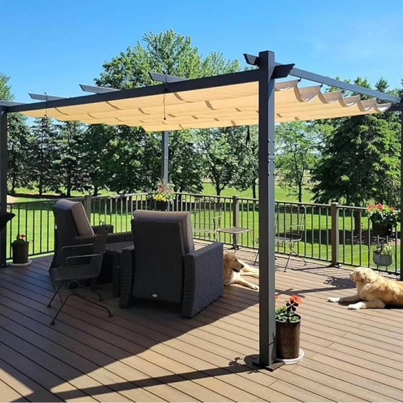 2 x 2 m Sun Protection Net For Balcony Garden UV Protection Shade Screen with 5 m Rope