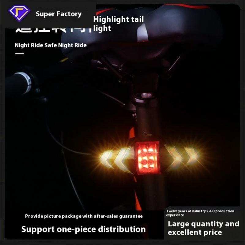 Fjärrkontroll Cykel Mountainbike Ljus Blinkers Säkerhet Bakljus Belysning