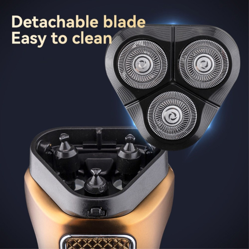 Electric Shaver Rechargeable 3 Blade Razor Grooming - Blue