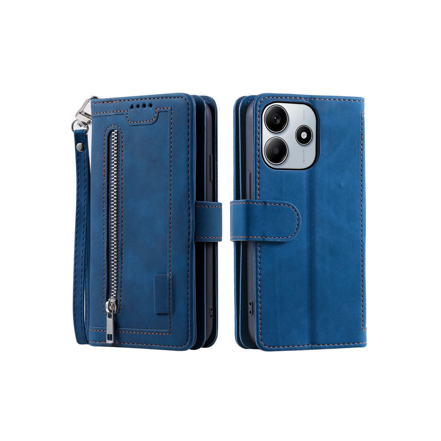 Til Xiaomi Redmi Note 14 4G Deksel med glidelås og 9 kortspor