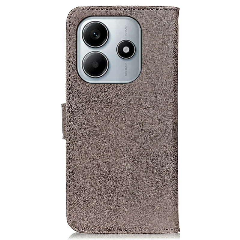 KHAZNEH Til Xiaomi Redmi Note 14 4G Mobiltelefonveske Kowhide Texture Wallet Case