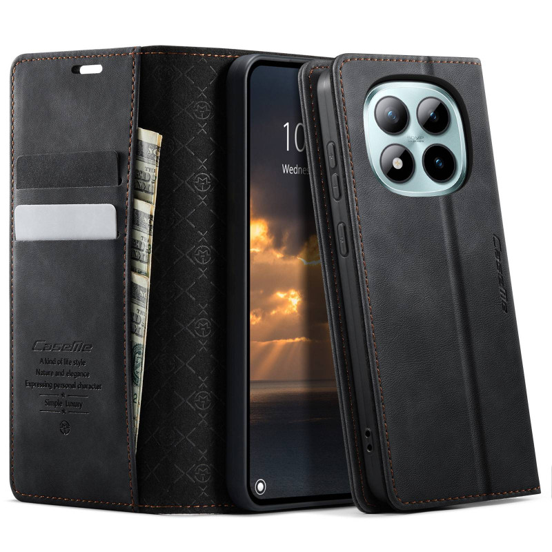 CASEME Retro Lompakkokotelo Xiaomi Poco M8 Pro 5G / Xiaomi Redmi Note 15 Pro+ 5G