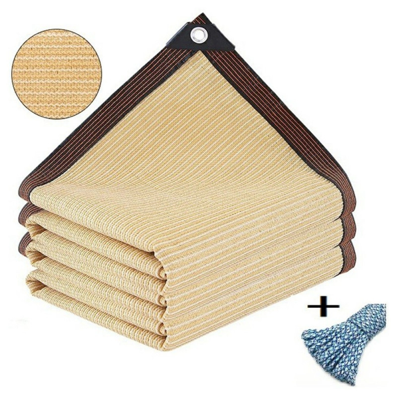 3 x 3 m Sun Protection Net For Balcony Garden UV Protection Shade Screen with 5 m Rope