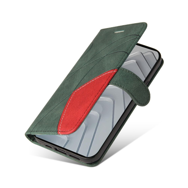 Til Xiaomi Redmi Note 14 4G KT-serie-1 dobbeltfarve tegnebog