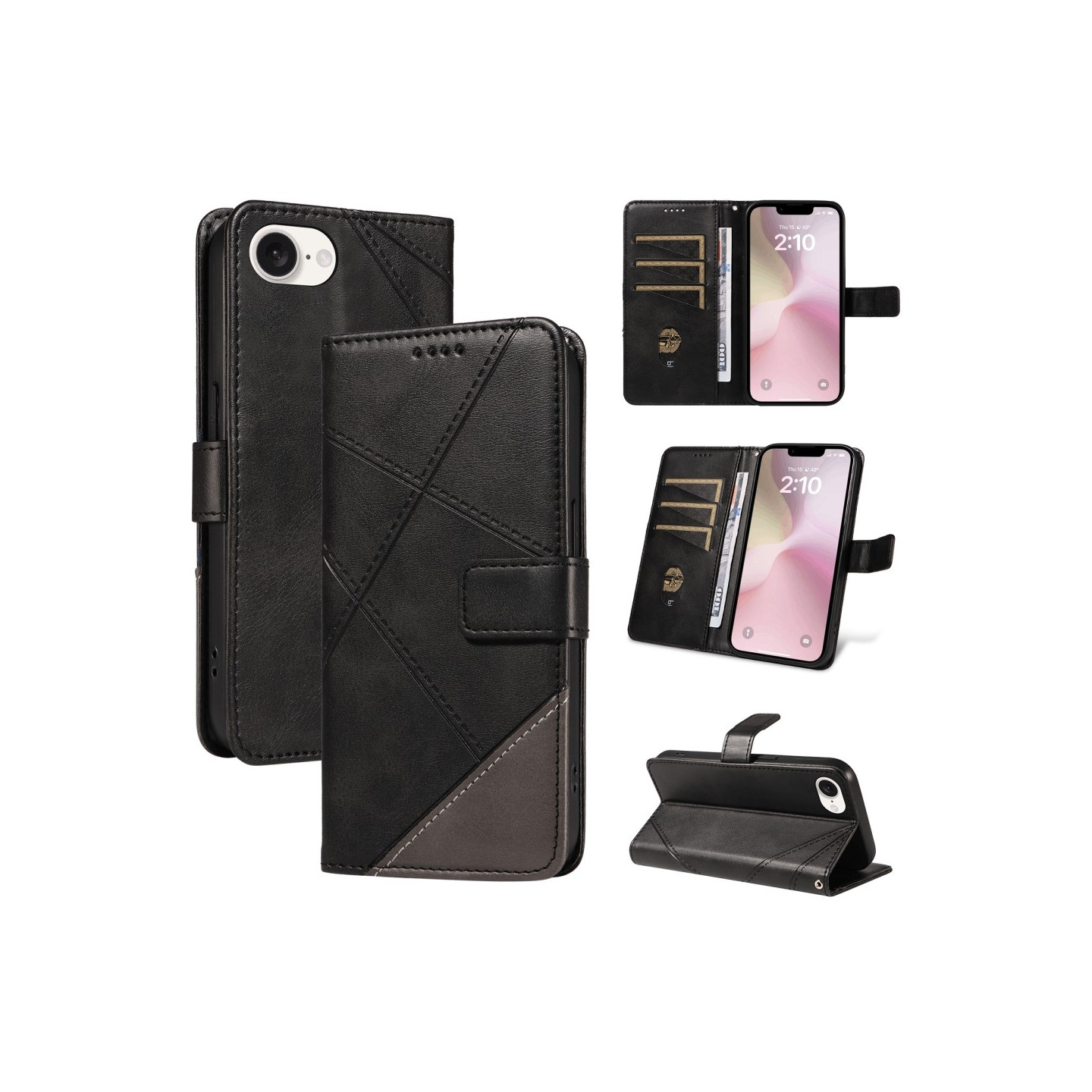 Wallet Case for iPhone 17e / 16e – Geometric Line