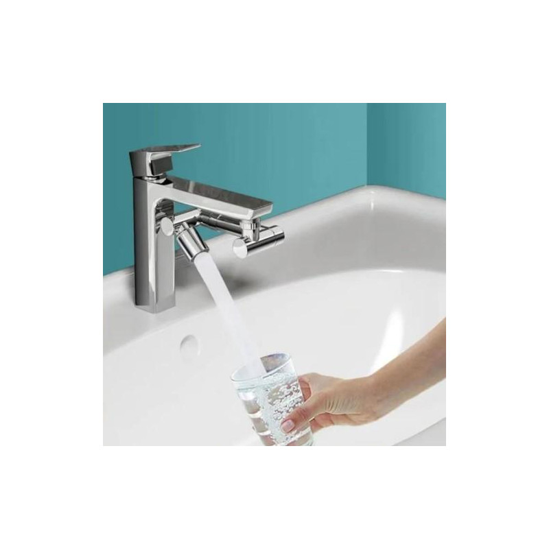 Faucet Extender 1440 - Degree Rotation Telescopic Tap Aerator Dual Gear