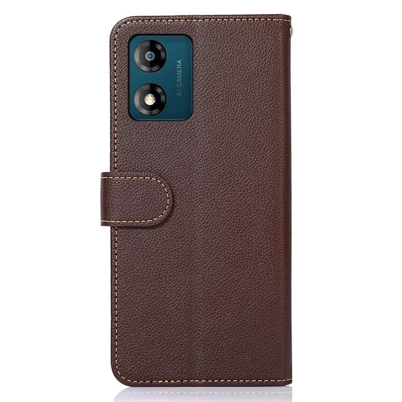 KHAZNEH telefoncover til Motorola Moto E13 4G - brun/blå