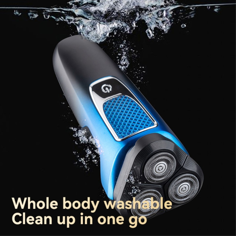 Electric Shaver Rechargeable 3 Blade Razor Grooming - Black