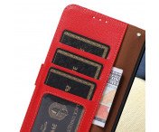 KHAZNEH RFID Block Samsung Galaxy S22 Plånboksfodral - Röd/Svart