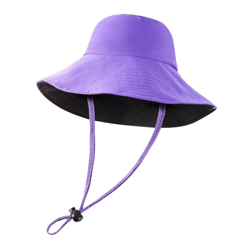 Lue Sun Hat Mesh Cap med bred kant - Lilla