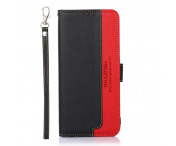 KHAZNEH RFID Block Samsung Galaxy S22+ Plånboksfodral - Svart/Röd