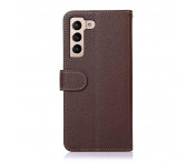 KHAZNEH RFID Block Samsung Galaxy S22 Plånboksfodral - Brun/Blå