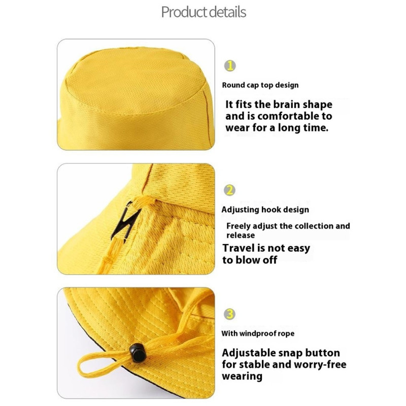 Hat Sun Hat Mesh Cap with Wide Brim - Purple