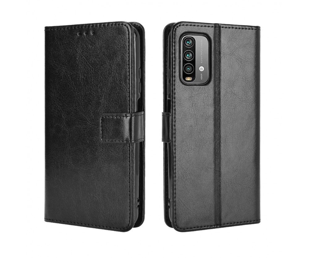 Till Xiaomi Redmi 9T Plånboksfodral Crazy Horse