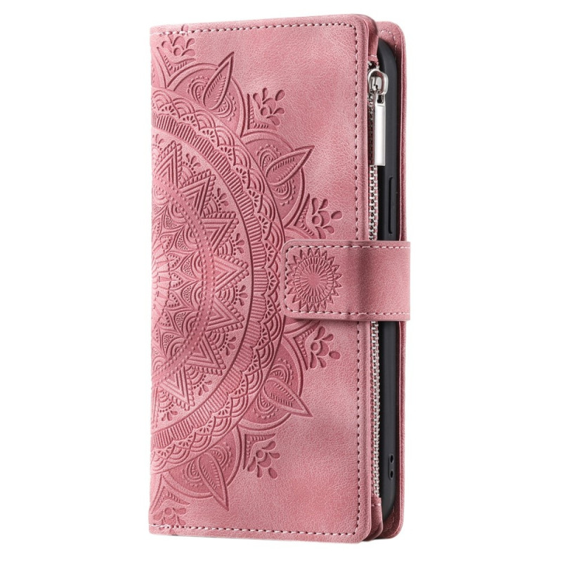 For iPhone 17e / 16e  Lommebok Deksel Shell Mandala Blomstermønster