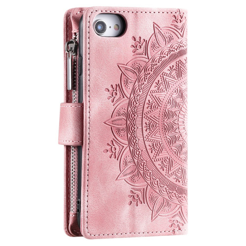 For iPhone 17e / 16e Wallet Case Cover Shell Mandala Flower Pattern