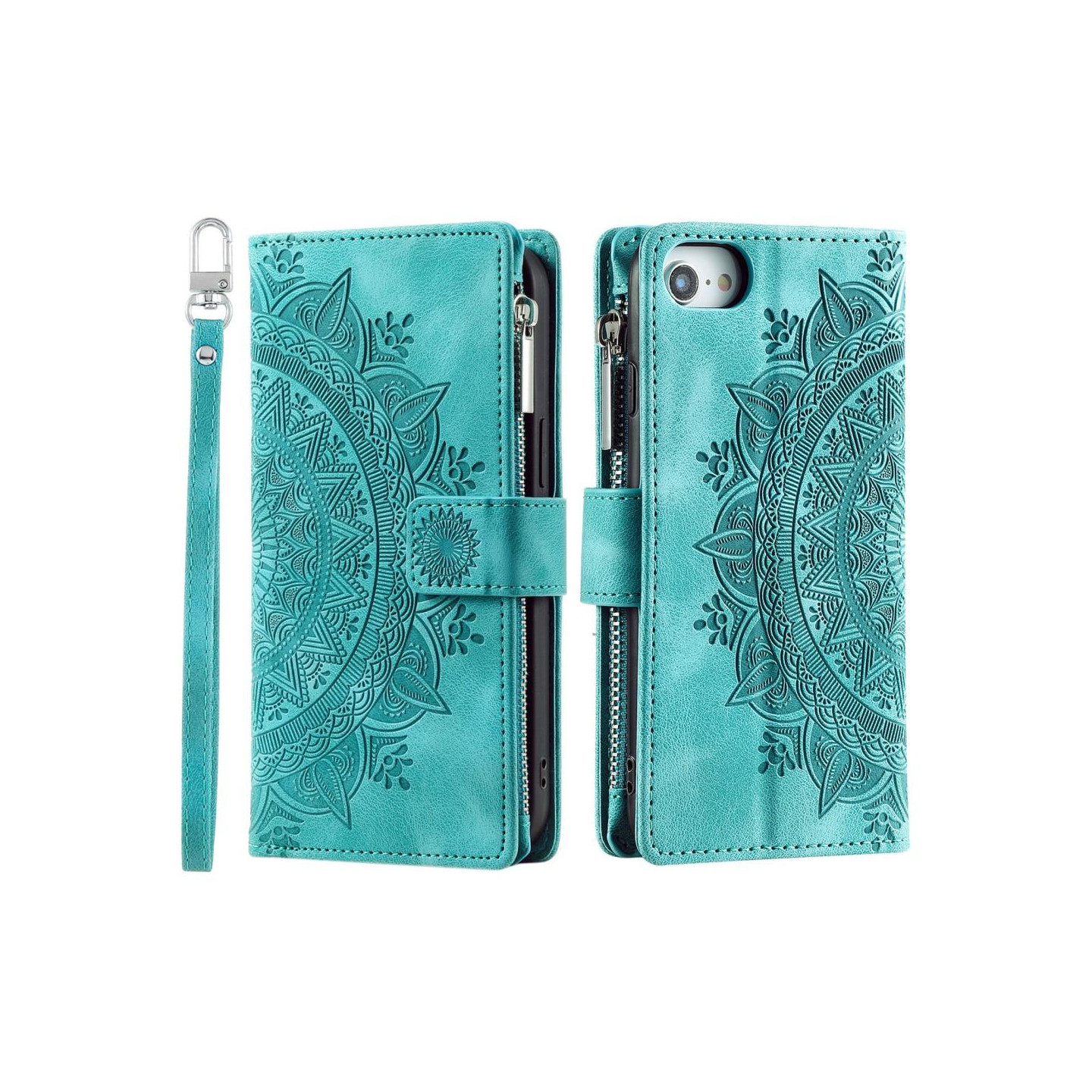 Til iPhone 17e / 16e tegnebogscover Cover Shell Mandala Blomstermønster