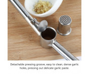 Vitlök Vitlökspress Förlängd stor 186x70x50mm Rostfritt stål