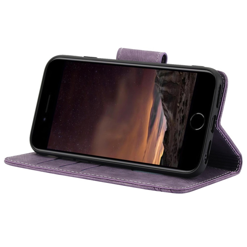 For iPhone 16e Etui Sommerfugl Blomst Ripebestandig Telefondeksel