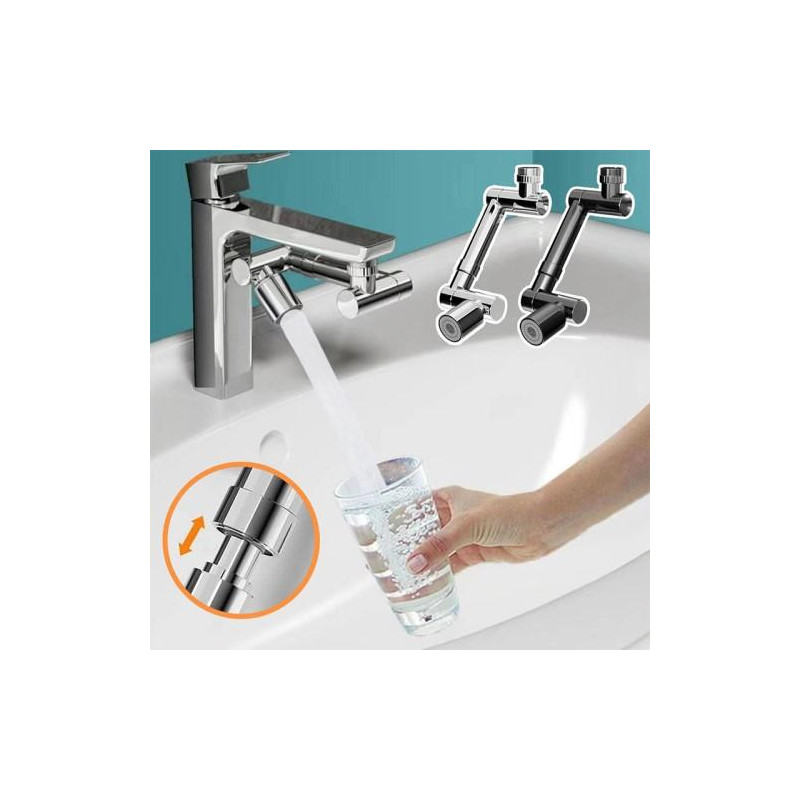 Vandhaneforlænger 1440 - graders rotation Teleskopisk tappelufter Dual Gear