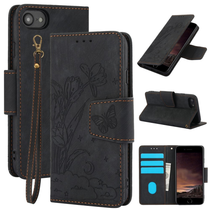 For iPhone 17e / 16e Case Butterfly Flower Anti-Scratch Phone Cover