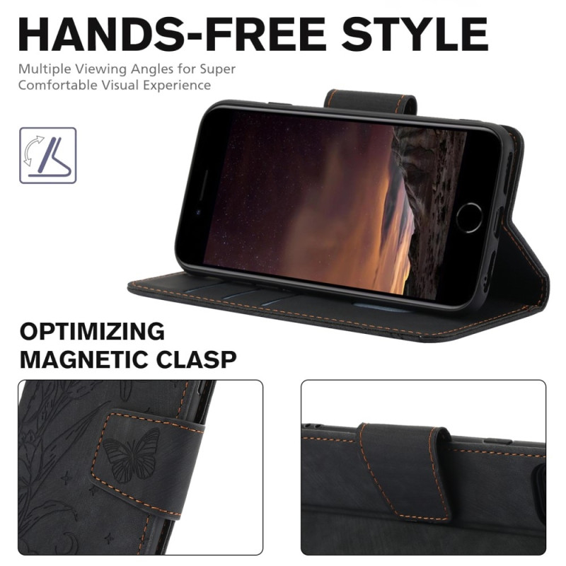 iPhone 16e Kotelo Perhonen Kukka Naarmuuntumaton Suojakuori