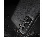 Samsung Galaxy S22 TPU skal Litchi Texture - Svart