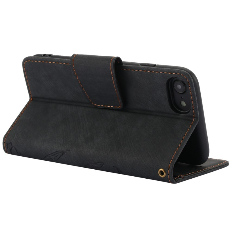 For iPhone 17e / 16e Etui Sommerfugl Blomst Ripebestandig Telefondeksel