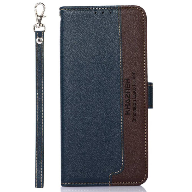 KHAZNEH Phone Cover for Motorola Moto E13 4G - Blue/Brown