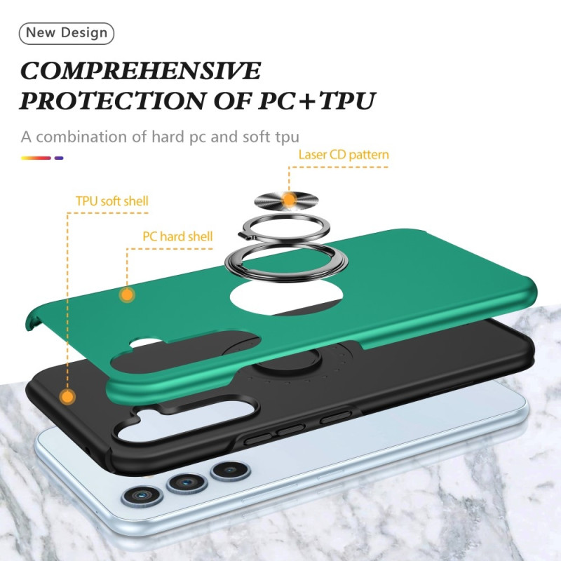 For Samsung Galaxy A26 5G Case PC+TPU Phone Cover with Rotatable Ring Holder