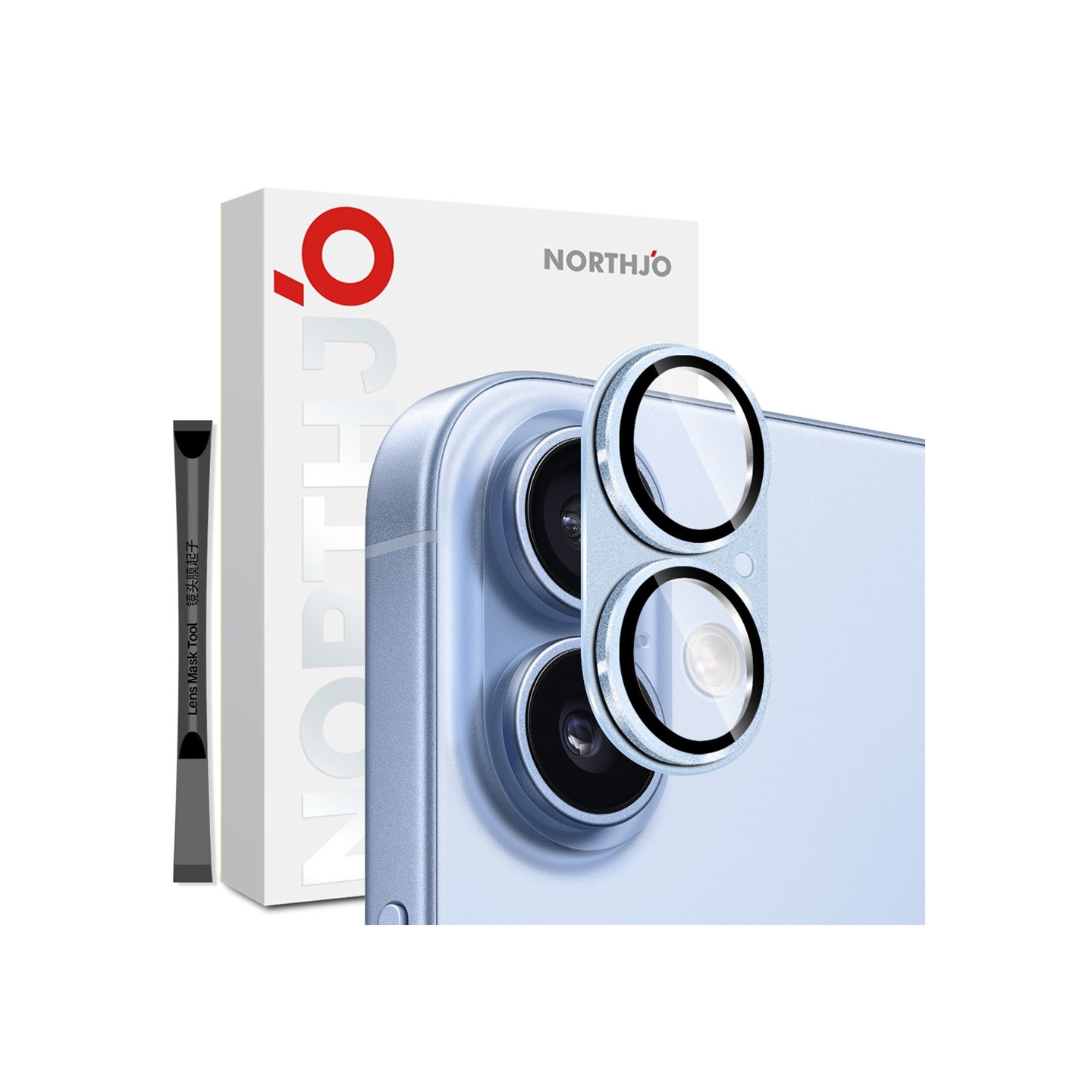 For iPhone 17 Camera Lens Protector NORTHJO Matte Metal Tempered Glass
