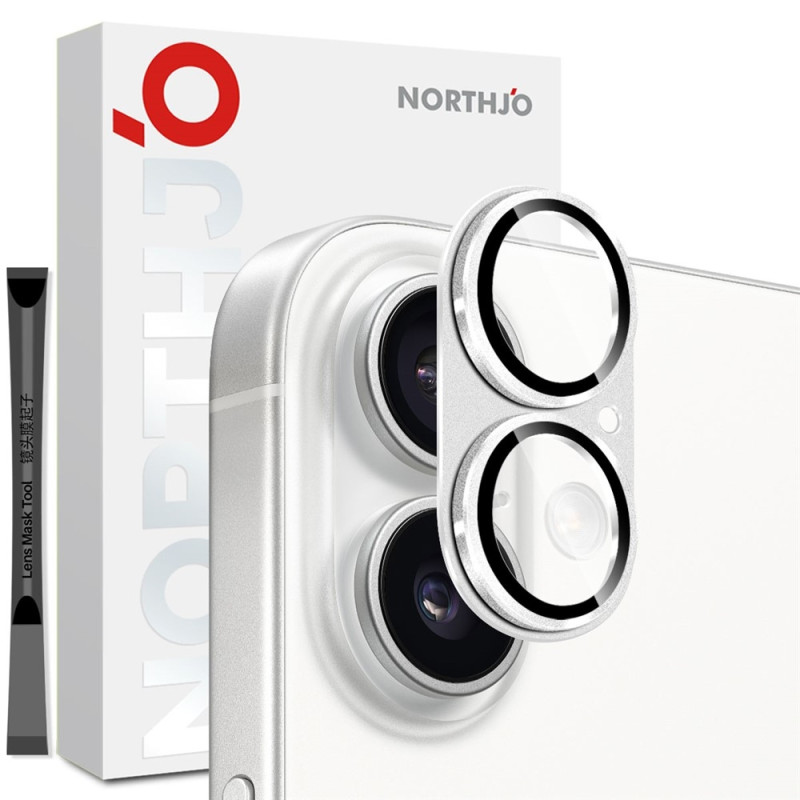 Til iPhone 17 Kameralinse Beskytter NORTHJO Mat Metal Hærdet Glas