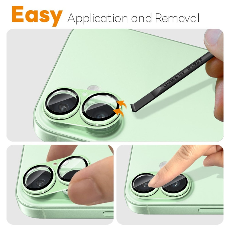 Til iPhone 17 Kameralinse Beskytter NORTHJO Matt Metall Herdet Glass