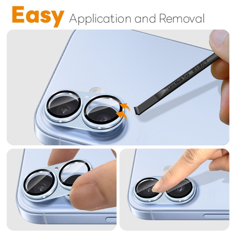 iPhone 17 varten Kameralinssin Suojus NORTHJO Matta Metalli Karkaistu Lasi