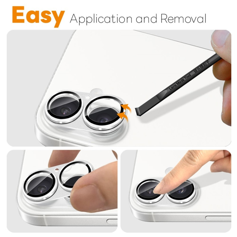 Til iPhone 17 Kameralinse Beskytter NORTHJO Mat Metal Hærdet Glas