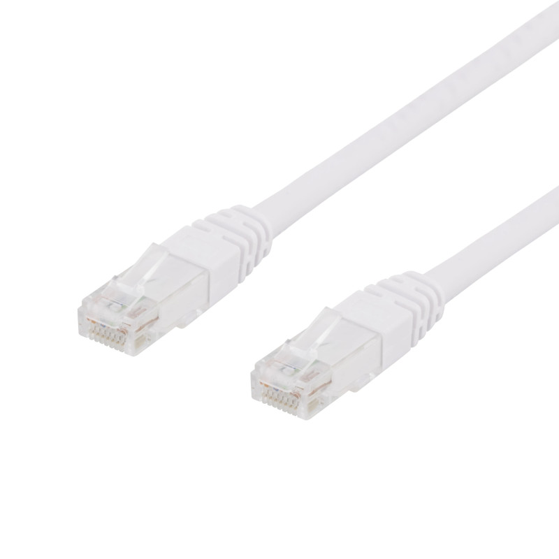 Deltaco Network cable U/UTP Cat6 patch cable, LSZH, 10m, white