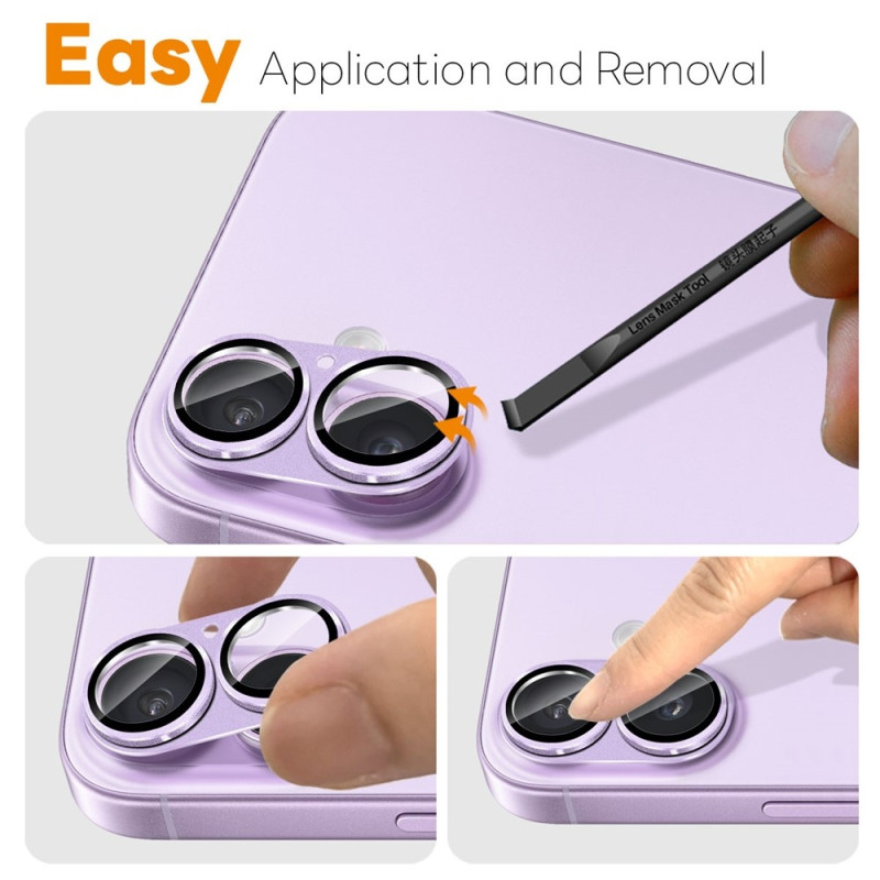 For iPhone 17 Camera Lens Protector NORTHJO Matte Metal Tempered Glass