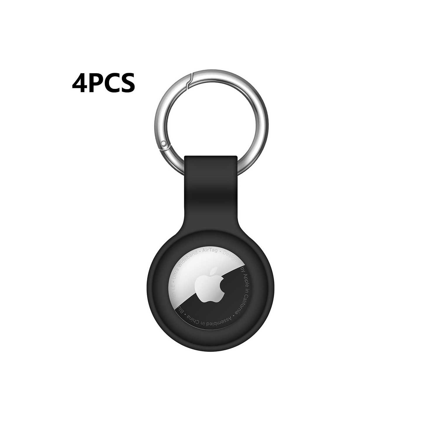 4 stk til A AirTag Locator Blød silikonebeskyttelse Case Anti-Drop Cover