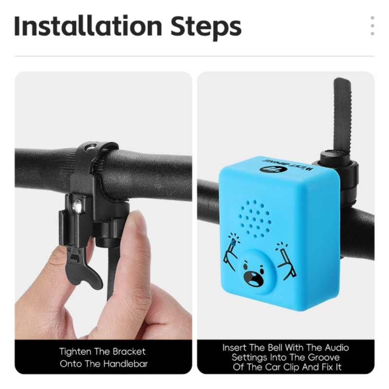 WEST BIKING 120dB Loud Bicycle Horn Sähkötorvi (paristolla) - Sininen