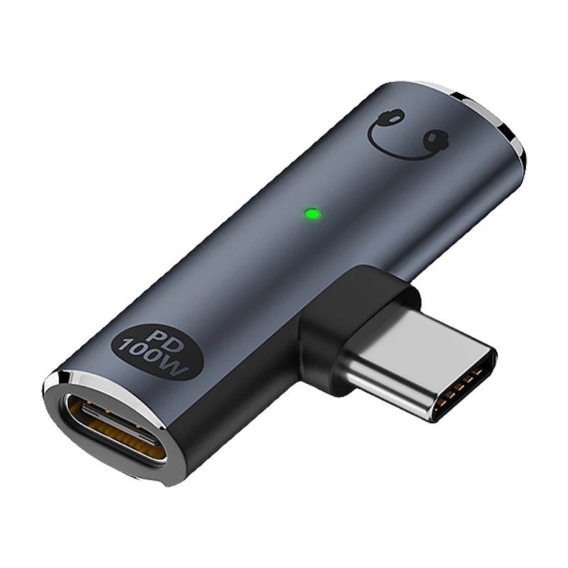 USB-C han til 3,5 mm lyd + USB-C PD 100W opladningsadapter