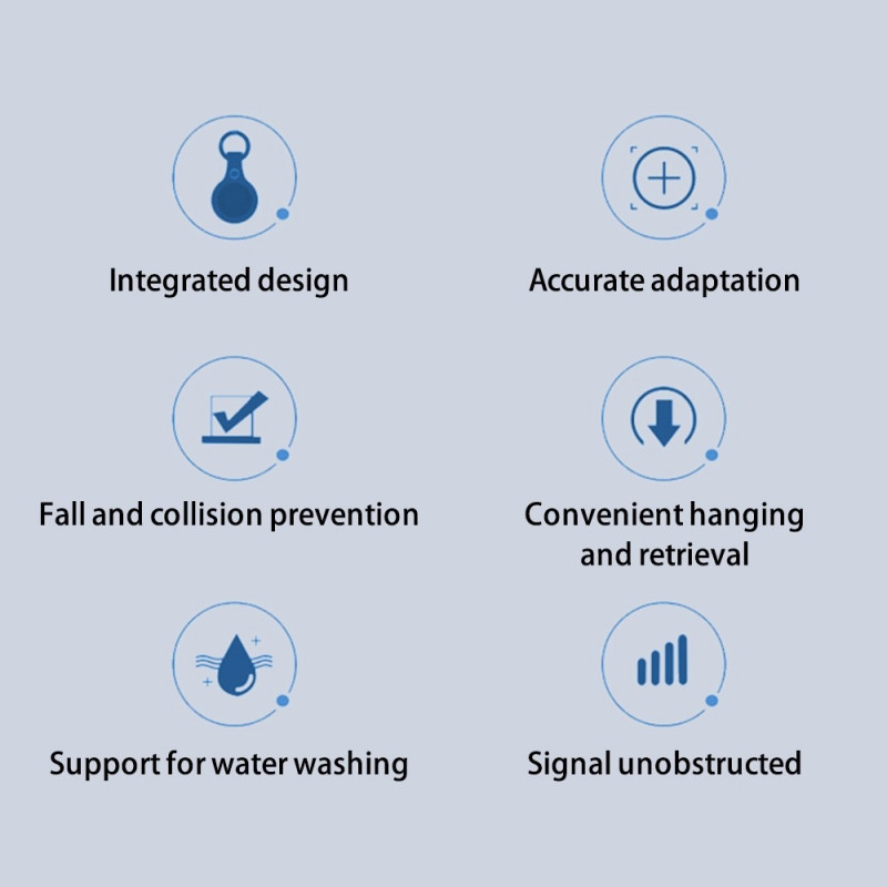 Fodral för A AirTag Bluetooth-kompatibel Tracker Protector Sleeve Anti-Lost Vit