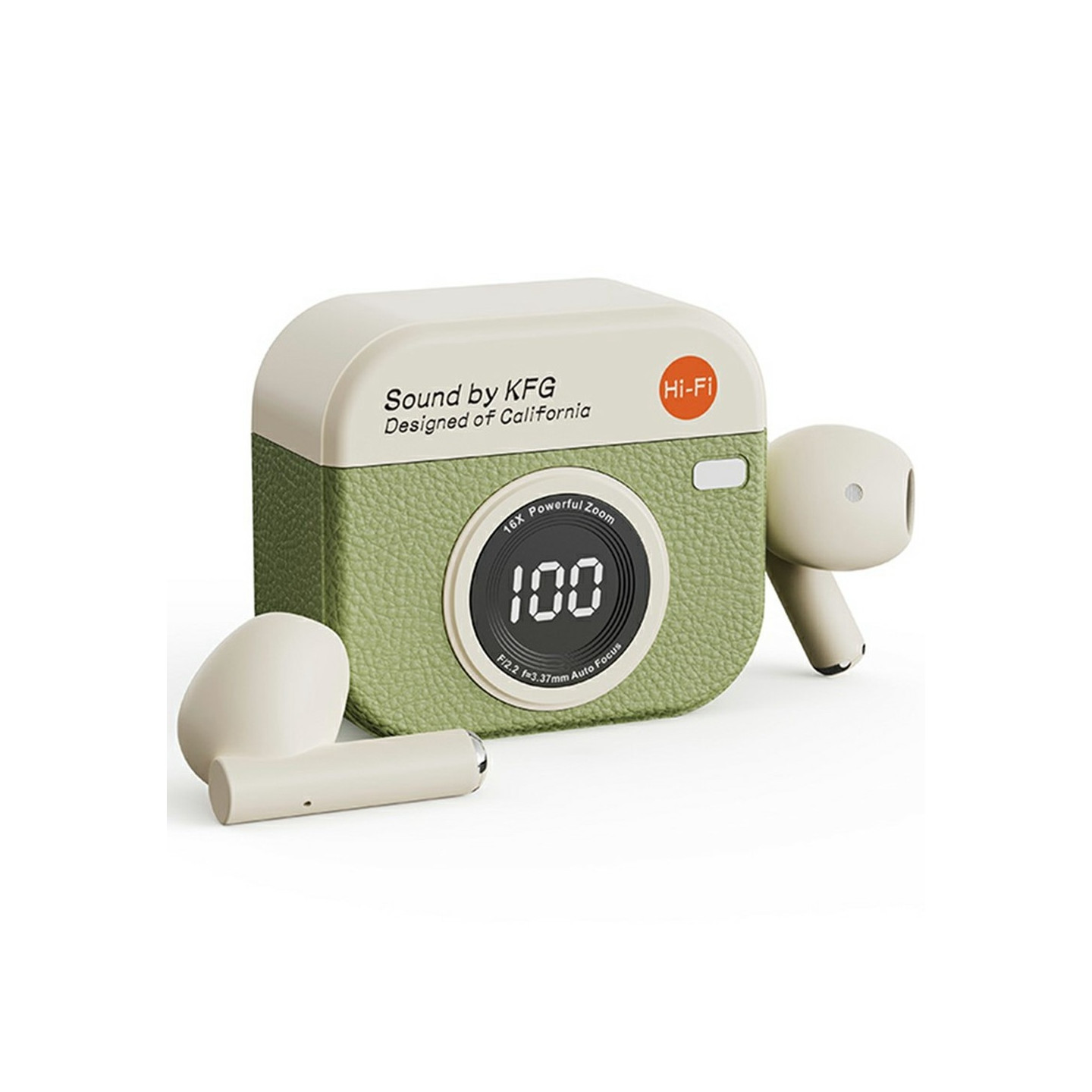 Retro kameradesign Bluetooth-hodetelefoner Støyreduksjon In-Ear-hodetelefoner