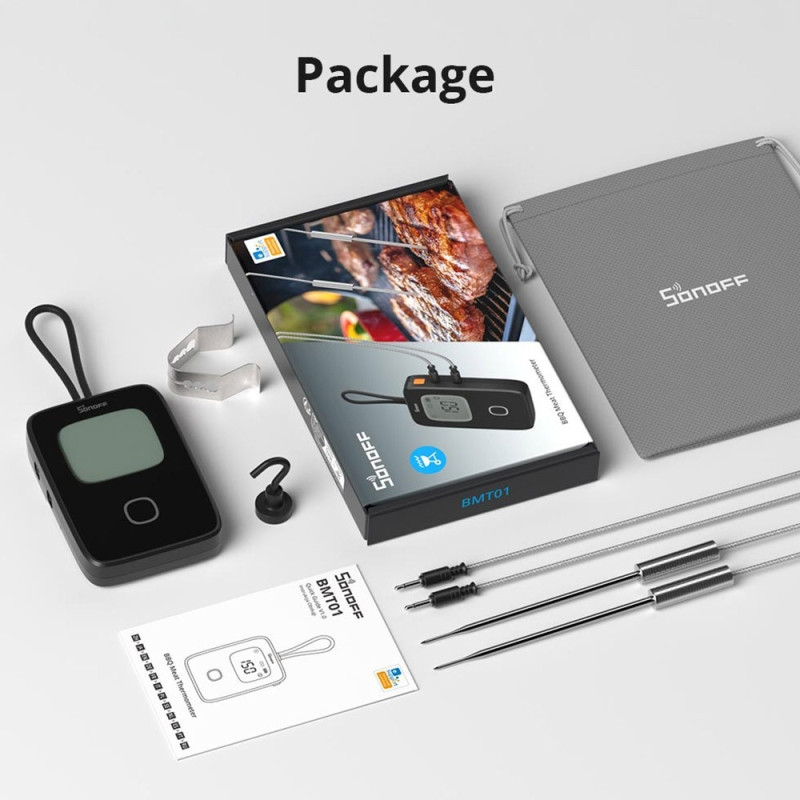 SONOFF Meat Thermometer Bluetooth Smart APP -valvontagrillilämpömittari