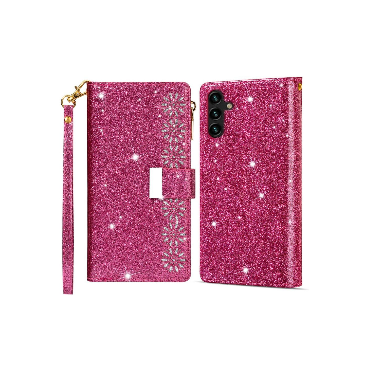 Samsung Galaxy S25+ Kotelo Tähtitaivas Kaiverrettu Lompakkokotelo